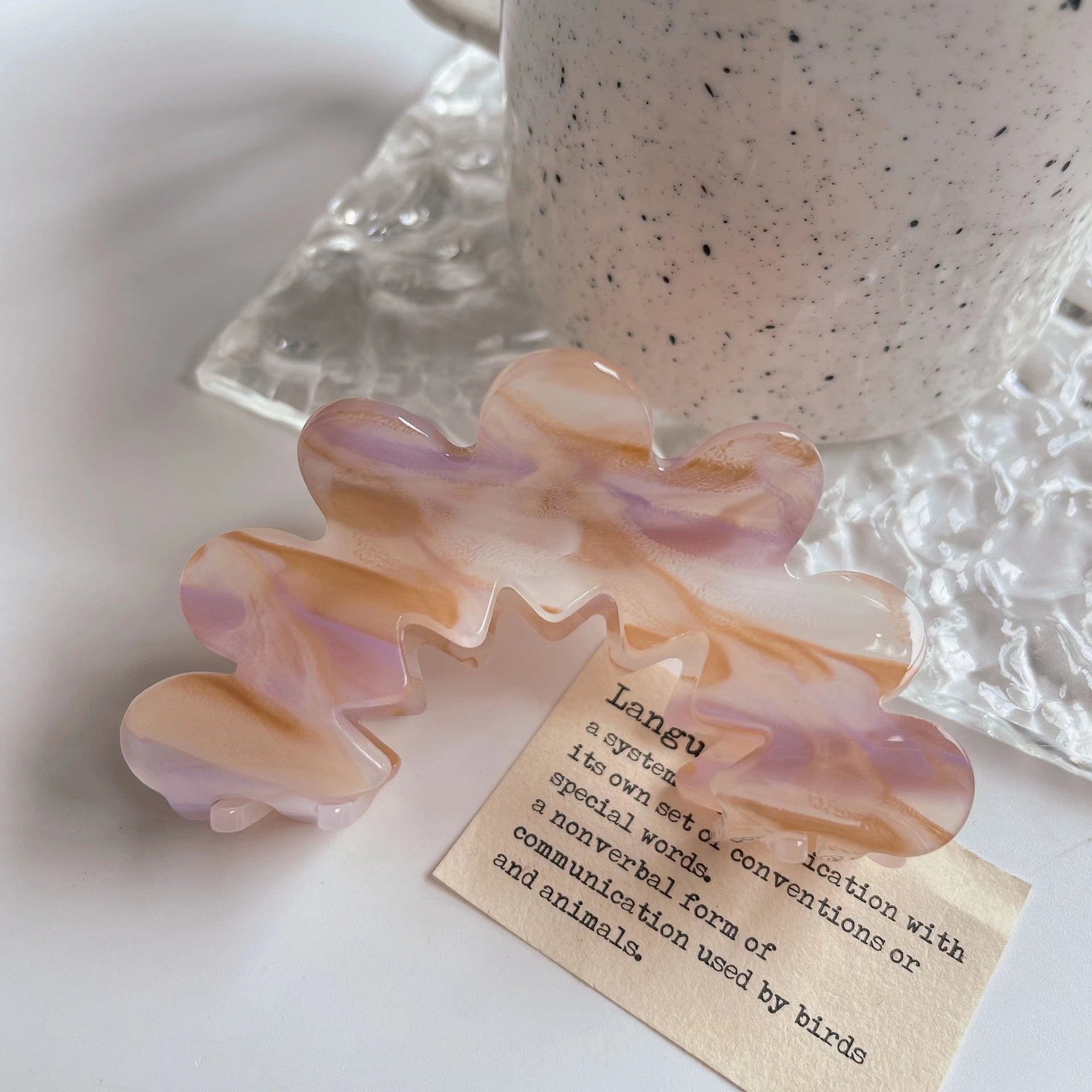 Wholesale Wavy Flower Acetate Grippers